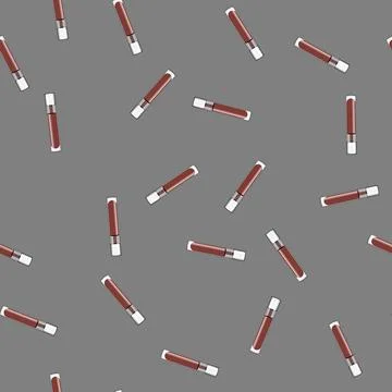 Seamless pattern hydrating lip gloss cartoon vector 스톡 일러스트