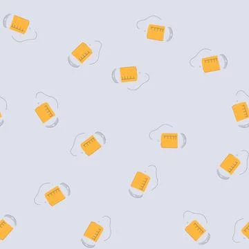 Seamless pattern hydration iv drip bag cartoon vector イラスト素材
