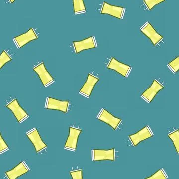 Seamless pattern hydration iv drip bag cartoon vector イラスト素材