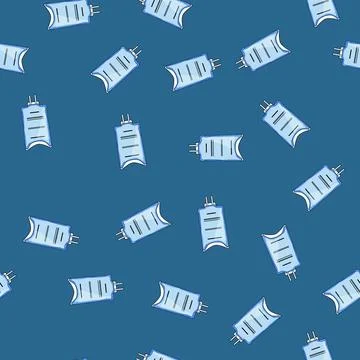 Seamless pattern hydration iv fluid bag cartoon vector Stock Illustration