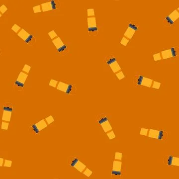 Seamless pattern hydration water bottle reusable cartoon vector Stock Illustration