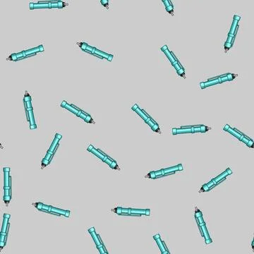 Seamless pattern Hydraulic cylinder, an essential mechanical component, gener イラスト素材