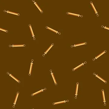 Seamless pattern Hydraulic cylinder working in engineering and machinery Illustrazione stock