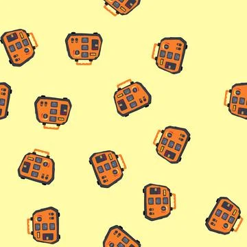 Seamless pattern hydro electricity generator cartoon vector Stock Illustration