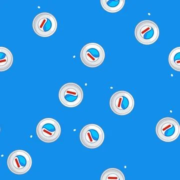 Seamless pattern hygiene dental floss cartoon vector color Stock Illustration