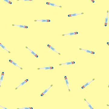 Seamless pattern hygiene kid toothbrush cartoon vector Illustrazione stock