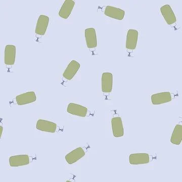 Seamless pattern hygiene liquid soap dispenser cartoon vector 库存插图