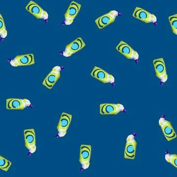 Seamless pattern hygiene toilet cleaner cartoon vector Stock Illustration