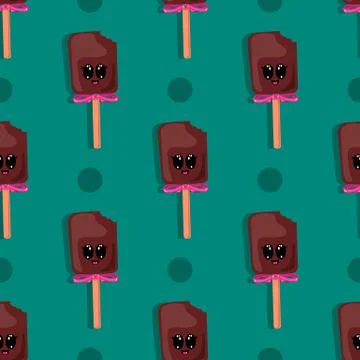 Seamless pattern with ice cream 1 Stock Illustration