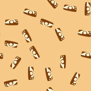 Seamless pattern ice cream container packaging with sweet dessert Illustrazione stock