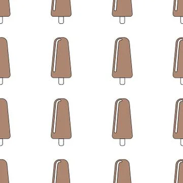 Seamless pattern with ice cream Stock Illustration