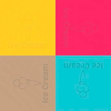 Seamless pattern with Ice cream Stock Illustration