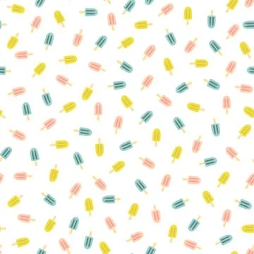 Seamless pattern with ice cream Stock Illustration