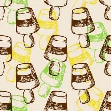 Seamless pattern with ice cream Stock Illustration