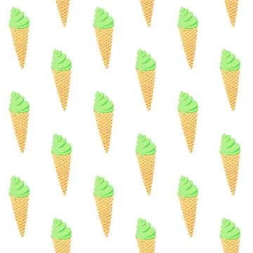 Seamless pattern with ice cream Stock Illustration