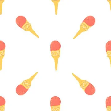 Seamless pattern with ice cream Stock Illustration