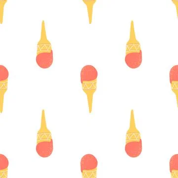 Seamless pattern with ice cream Stock Illustration