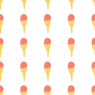Seamless pattern with ice cream Stock Illustration