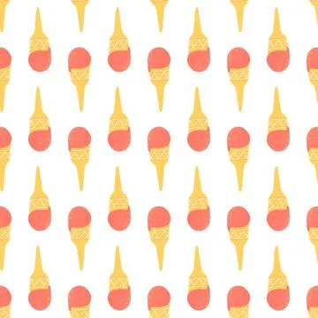 Seamless pattern with ice cream Stock Illustration