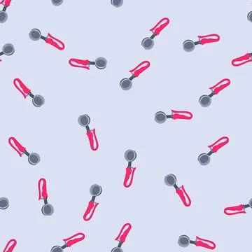 Seamless pattern ice cream scoop for serving frozen desserts Illustration