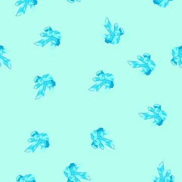 Seamless pattern ice crystal shard formation growing abstract design Stock Illustration