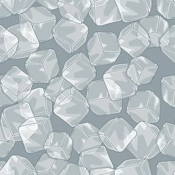 Seamless pattern with ice cubes. Stock Illustration