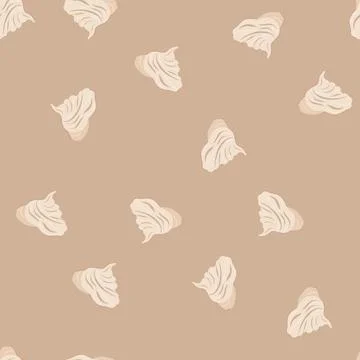 Seamless pattern ice meringue cartoon vector Stock Illustration