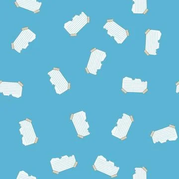Seamless pattern idea pinned torn paper notes cartoon vector Stock Illustration