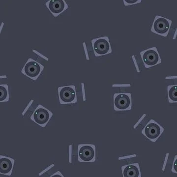 Seamless pattern identification facial recognition camera cartoon vector Stock Illustration