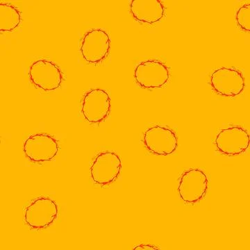 Seamless pattern ignition circle fire cartoon vector Stock Illustration