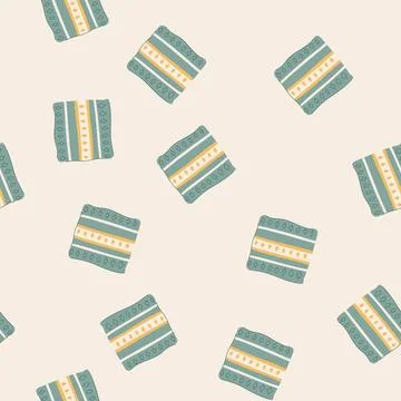Seamless pattern ikat boho pillow cartoon vector 스톡 일러스트