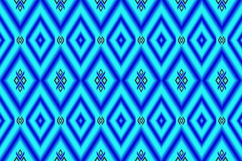 Seamless pattern ikat vector image. Stock Illustration