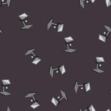 Seamless pattern illumination microscope cartoon vector Stock Illustration