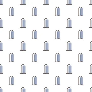 Seamless pattern illustrating boilers for heating systems design Stock Illustration