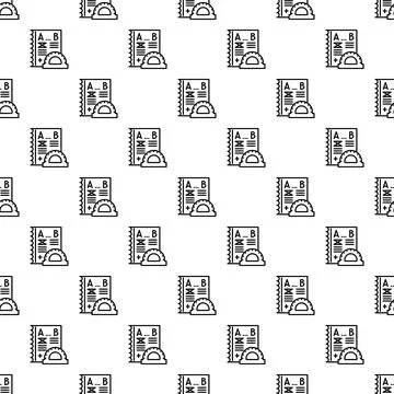 Seamless pattern illustrating mathematics education and geometry tools Stock Illustration