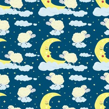 Seamless pattern illustration in childrens flat style cartoon for childrens b イラスト素材