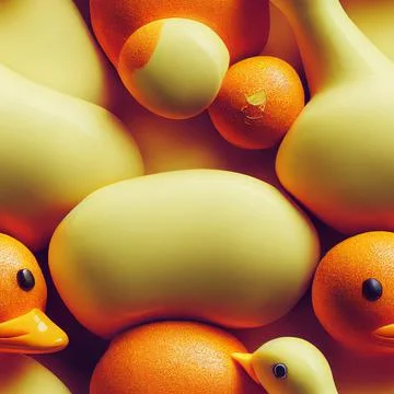 Seamless pattern illustration funny duck and egg Stock Illustration