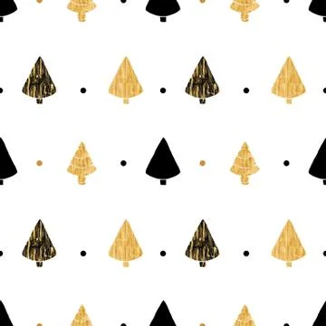 Seamless pattern. Illustration hand painted watercolor texture Set of gold an Illustrazione stock