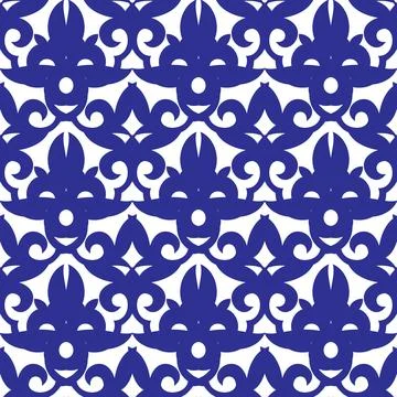 Seamless pattern illustration in traditional style Portuguese tiles. Seamless  イラスト素材