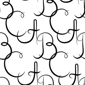 Seamless pattern with the image of ABC latin letters Stock Illustration