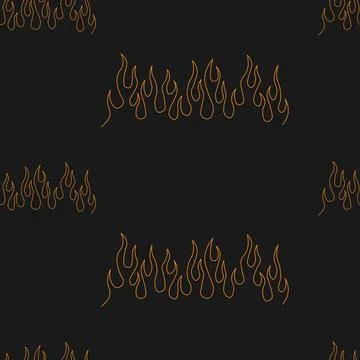 Seamless pattern with the image of fire. Nostalgia for the year 2000, Y2k s.. Illustrazione stock