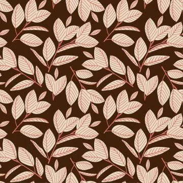 Seamless pattern with the image of leaves Vector illustration Stock-Illustration