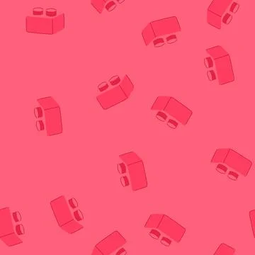 Seamless pattern imaginative building blocks cartoon vector イラスト素材