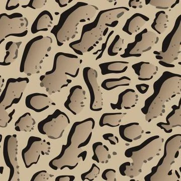 Seamless pattern. Imitation of skin of clouded leopard. Black, gray and brown Stock Illustration