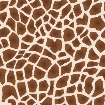 Seamless pattern. Imitation of skin of giraffe. Brown spots on beige backgrou Stock Illustration