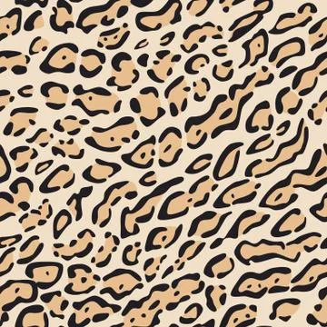 Seamless pattern. Imitation of skin of ocelot,tiger cat. Black and brown spot Stock Illustration