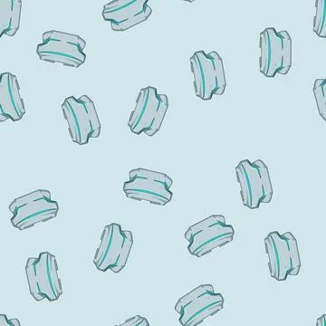 Seamless pattern immobilization cervical neck collar cartoon vector 库存插图