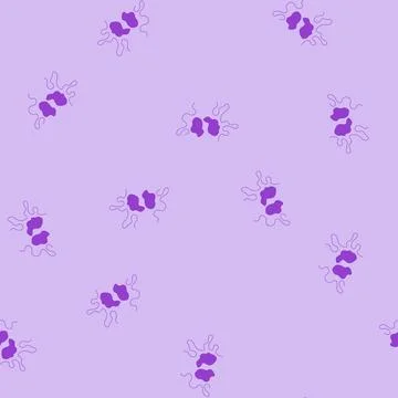 Seamless pattern immune system cell representing medical defense and biology Stock Illustration