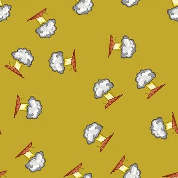 Seamless pattern impact explosion effect cartoon vector Stock Illustration