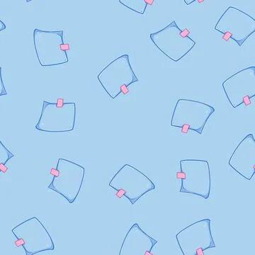 Seamless pattern important pinned paper notes cartoon vector Illustrazione stock